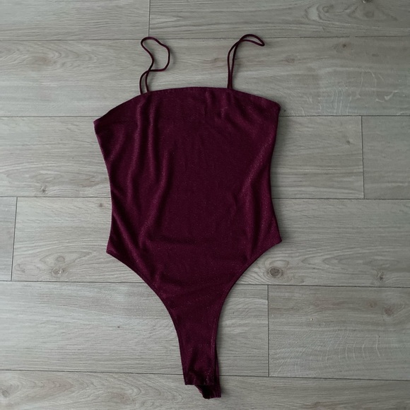 Sparkly burgundy purple bodysuit - Picture 3 of 7
